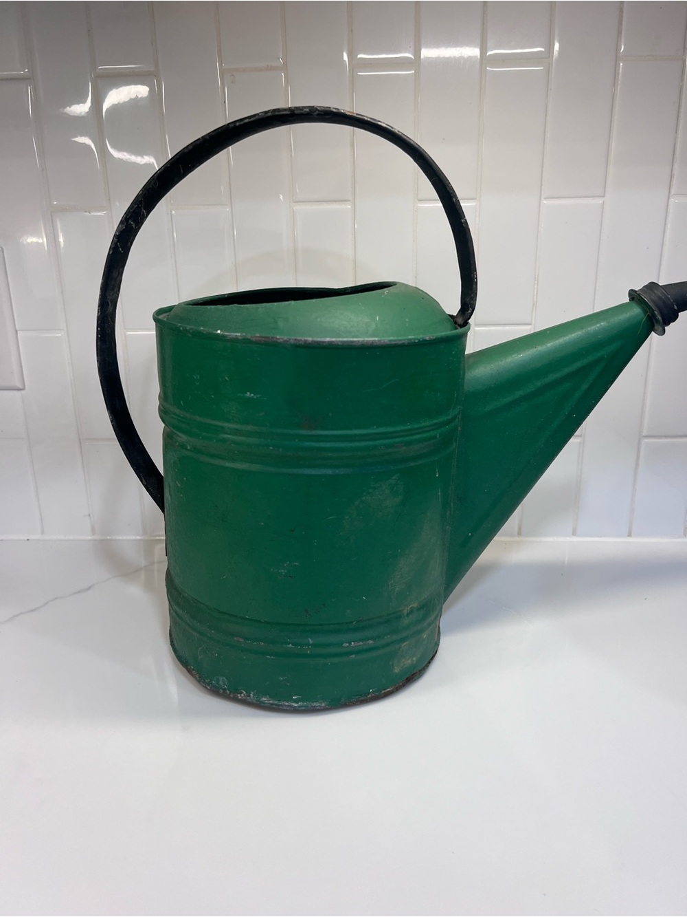 Vintage Green Galvanized Garden Watering Can 8